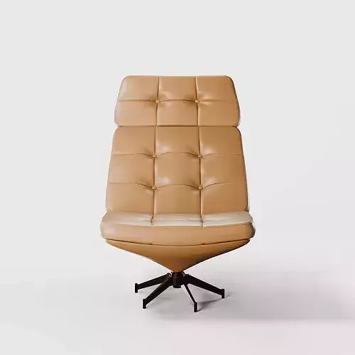 Leather Armchair 3D model 3