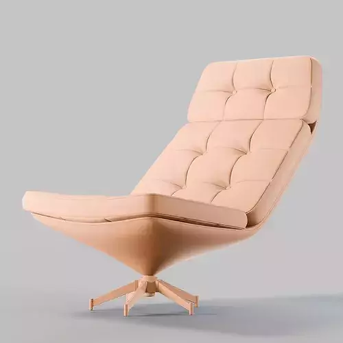Leather Armchair 3D model 7