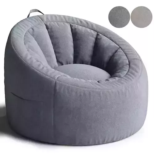 Your Zone Bean Bag Lounge Chair with Pocket