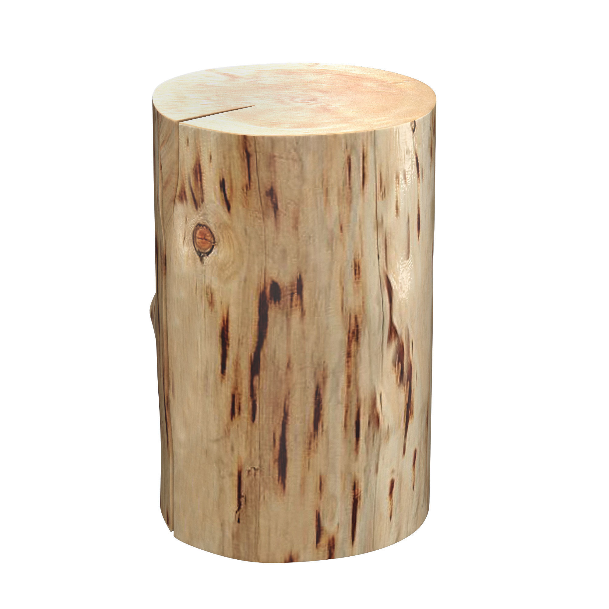 Old wood table 3D model_3