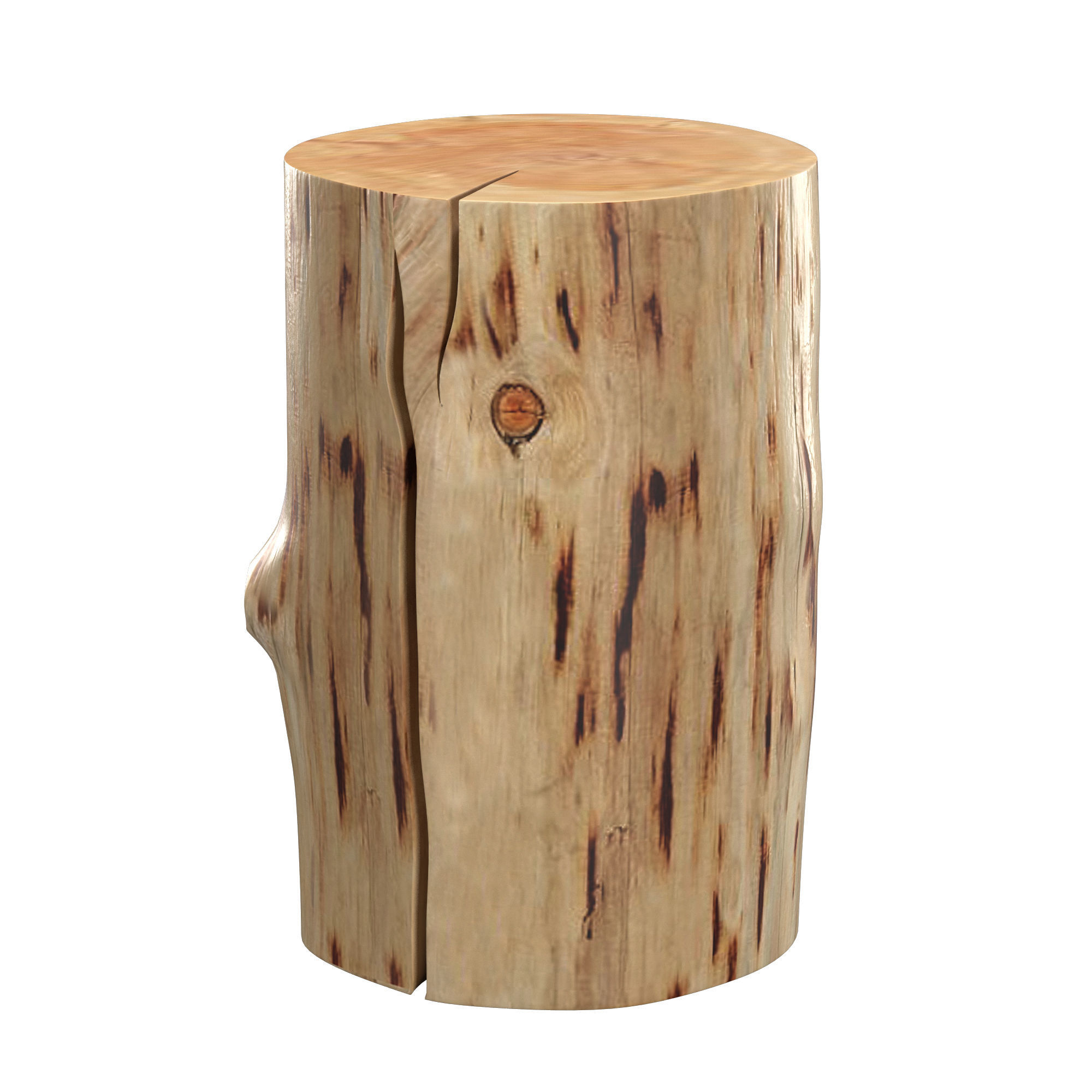 Old wood table 3D model_2