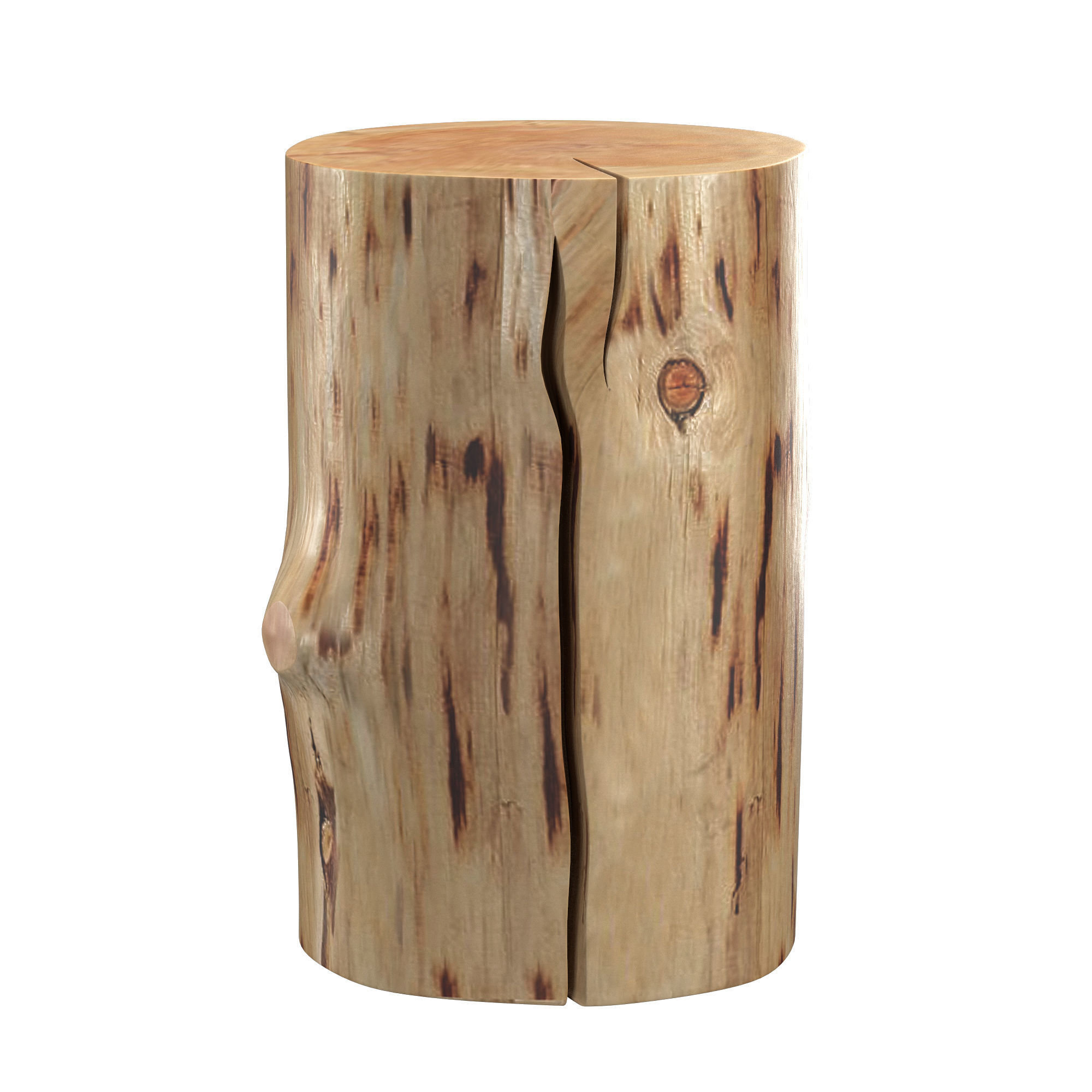 Old wood table 3D model_1