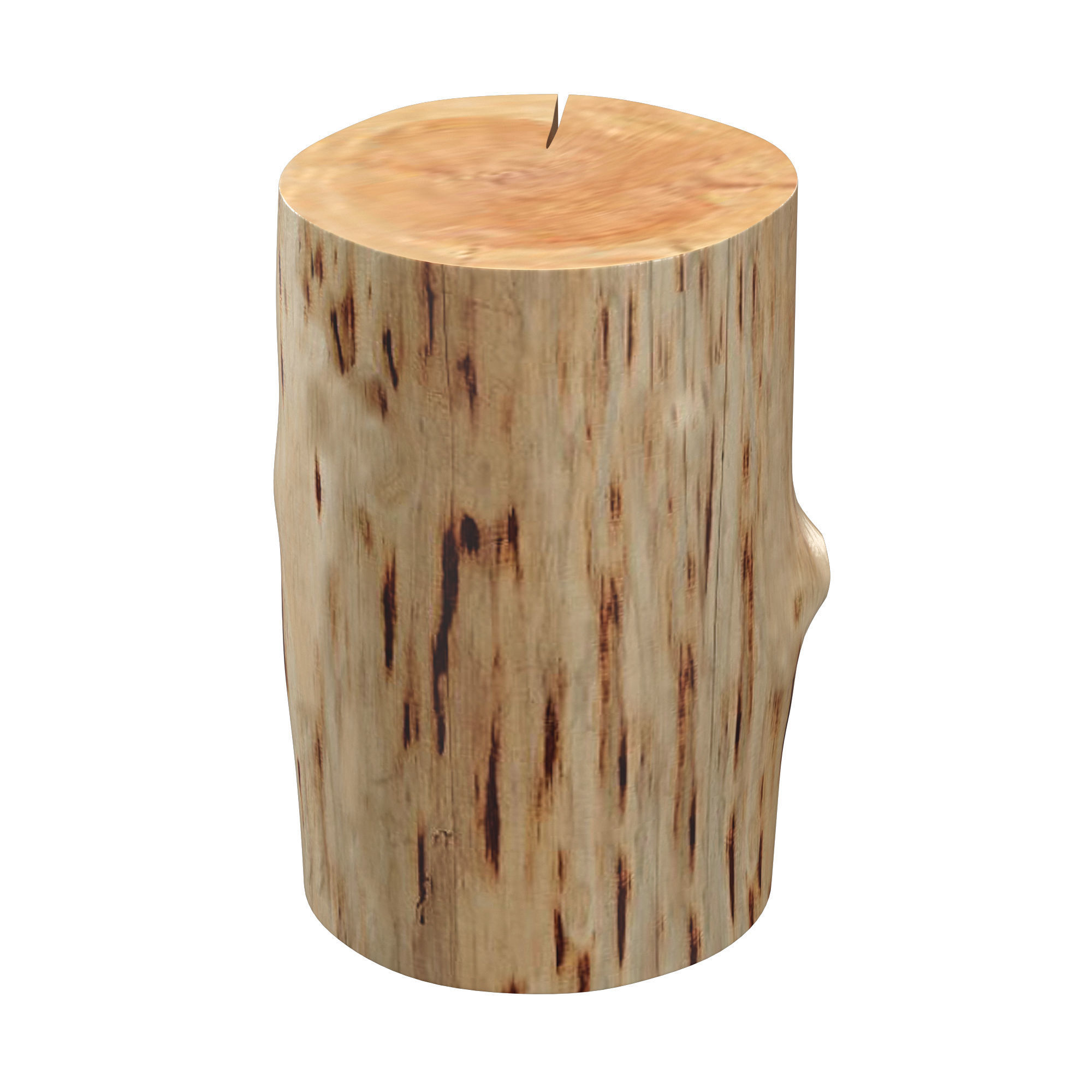 Old wood table 3D model_4