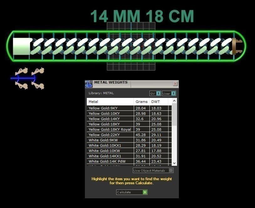 14 MM 18 CM CUBAN LINK CHAIN FOR BRACELET OR NECKLACE 3D print model_4