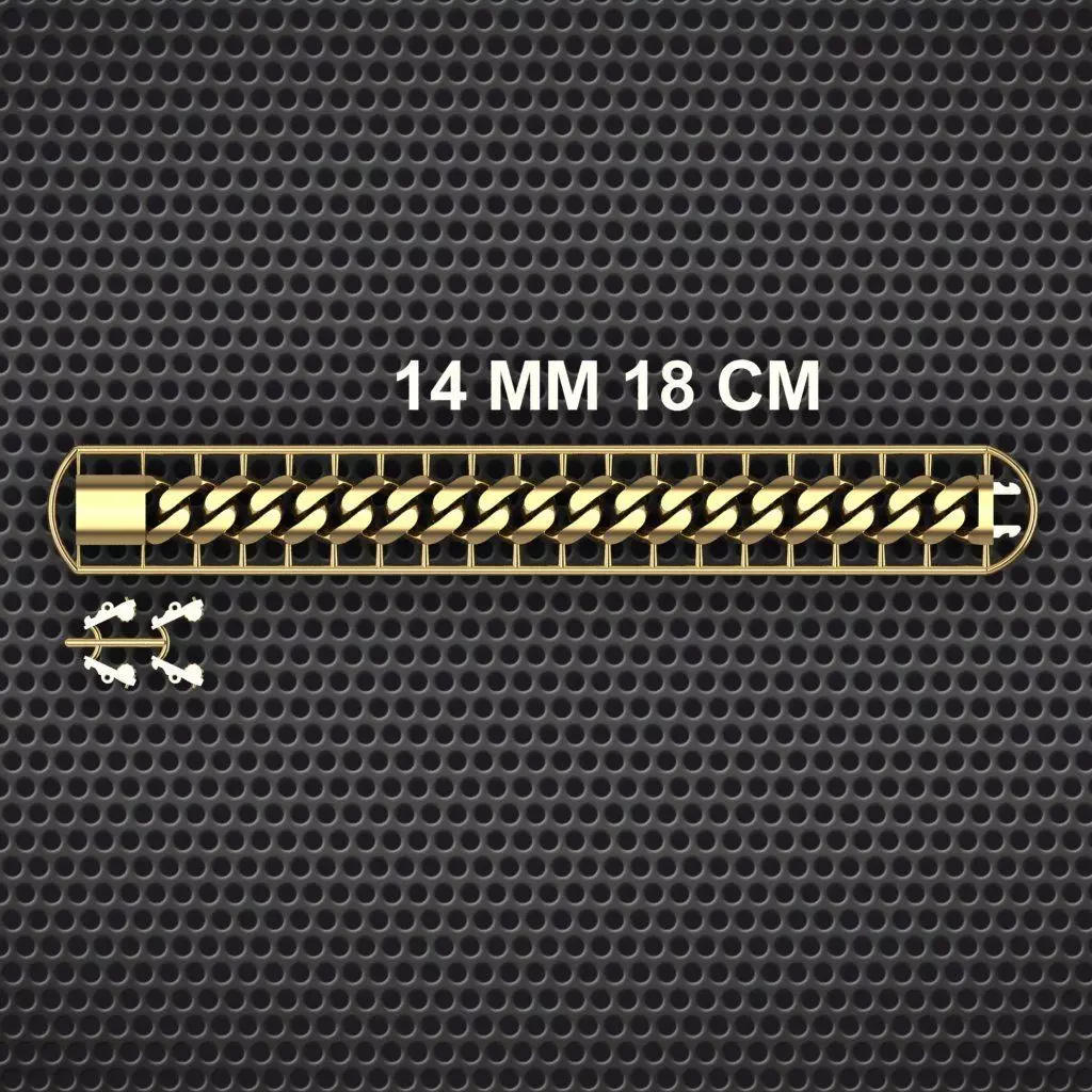 14 MM 18 CM CUBAN LINK CHAIN FOR BRACELET OR NECKLACE 3D print model_0