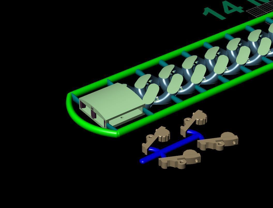 14 MM 18 CM CUBAN LINK CHAIN FOR BRACELET OR NECKLACE 3D print model_3