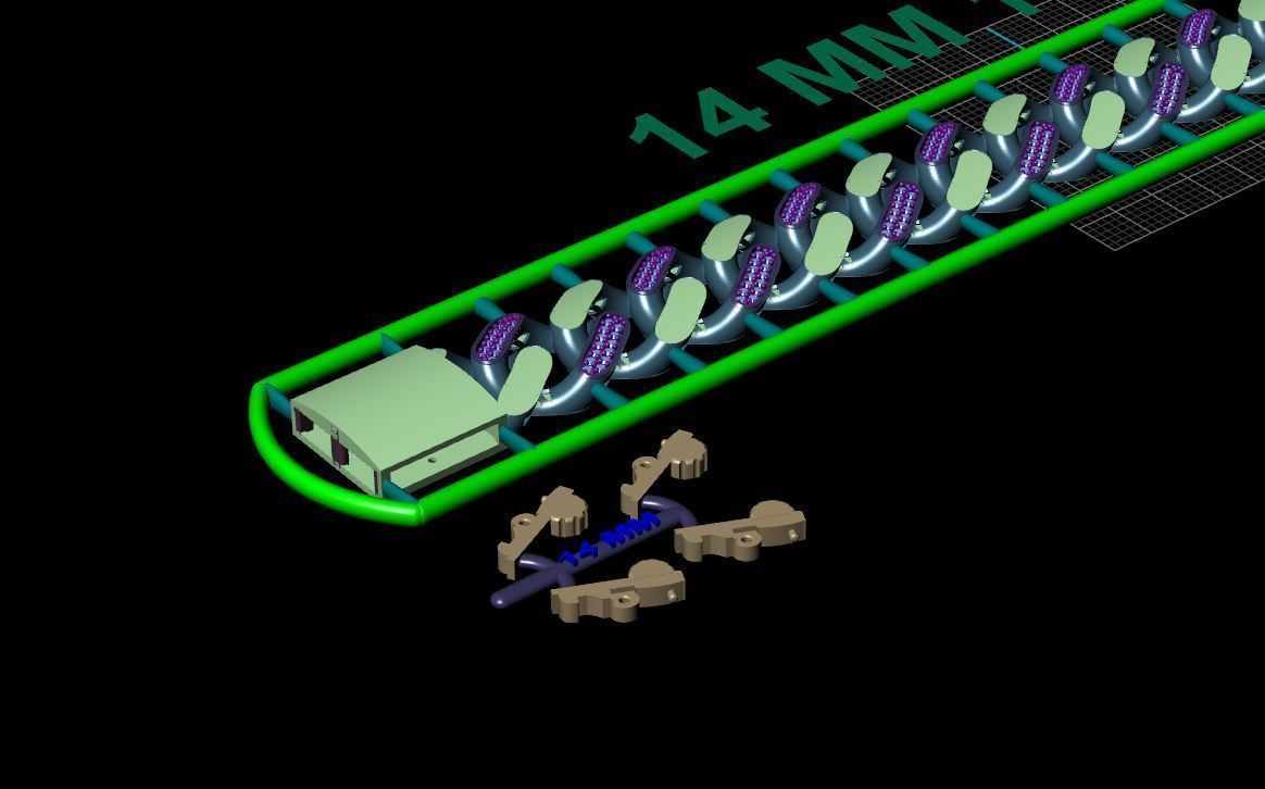 14 MM 18 CM CUBAN LINK CHAIN FOR BRACELET OR NECKLACE 3D print model_3