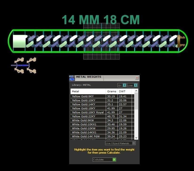 14 MM 18 CM CUBAN LINK CHAIN FOR BRACELET OR NECKLACE 3D print model_1