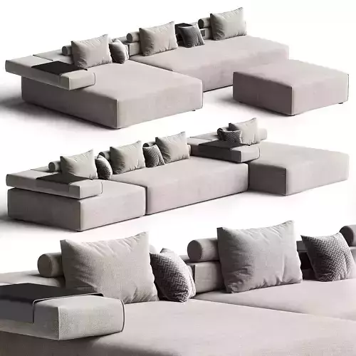 CINDER BLOCK modular sofa  Combination 1-2 3D model
