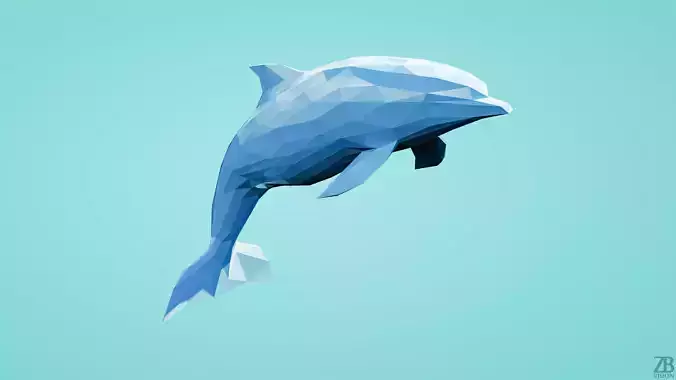 Lowpoly Dolphin 001