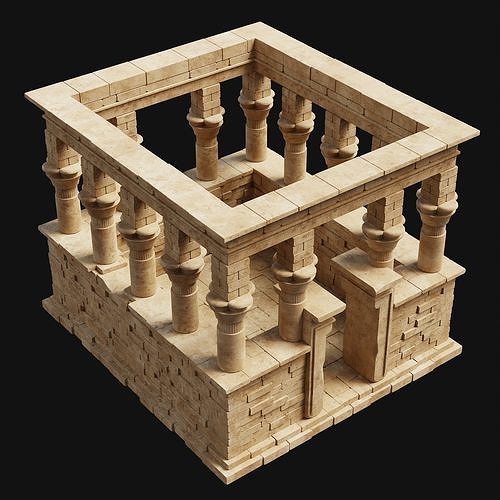ANCIENT TEMPLE CHURCH BUILDING DESERT EGYPT AAA COLLECTION Low-poly 3D model 4
