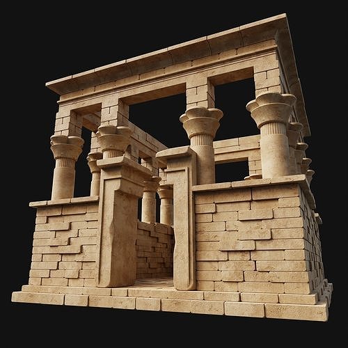 ANCIENT TEMPLE CHURCH BUILDING DESERT EGYPT AAA COLLECTION Low-poly 3D model 3
