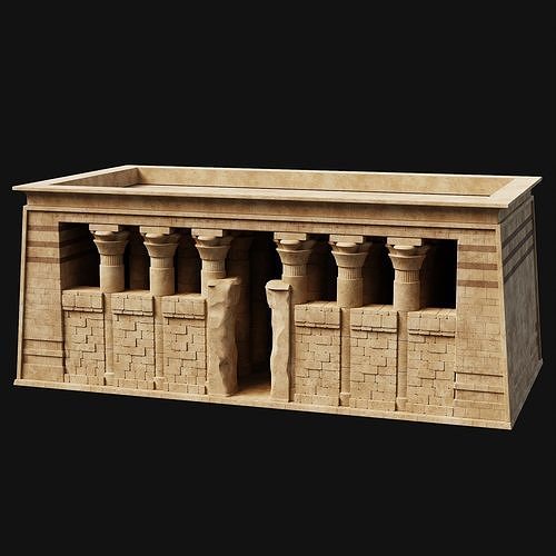 ANCIENT TEMPLE CHURCH BUILDING DESERT EGYPT AAA COLLECTION Low-poly 3D model 6