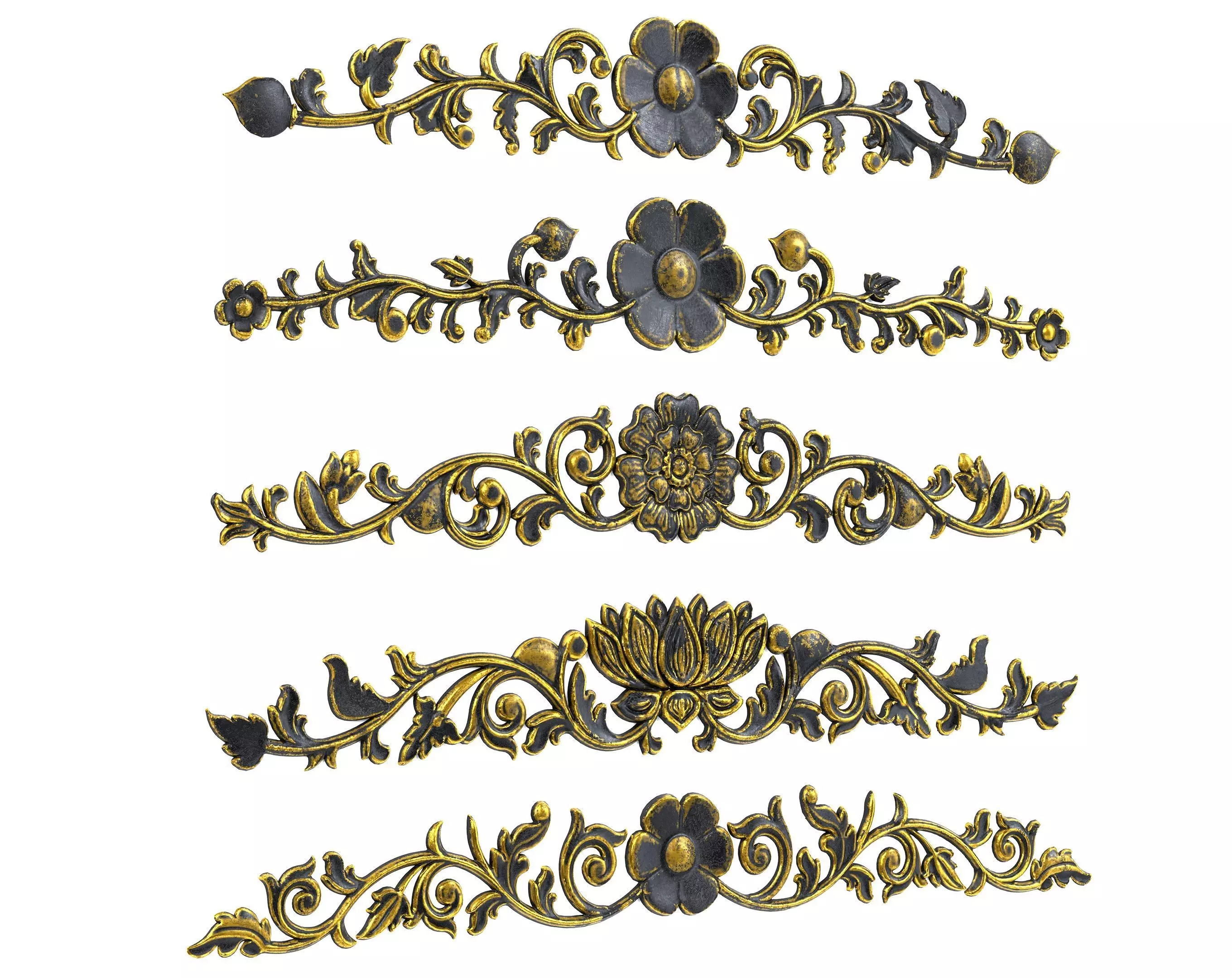 5 Low-Poly Ornament Vol 06-1 Low-poly 3D model_0