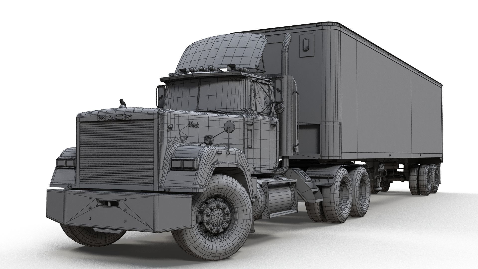 SuperLiner dryvan truck Low-poly 3D model_16
