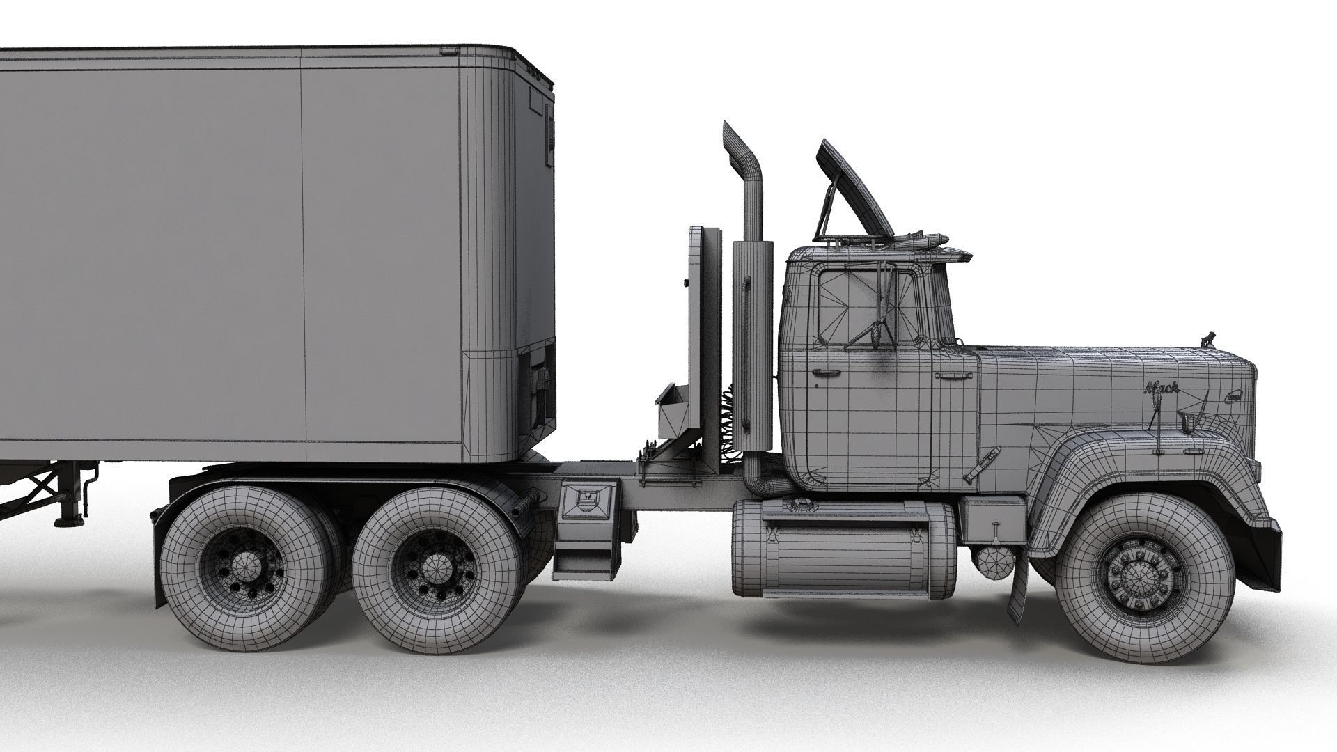 SuperLiner dryvan truck Low-poly 3D model_11