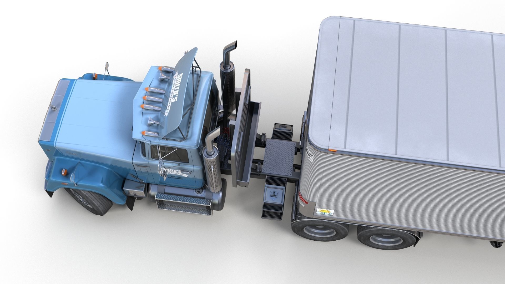 SuperLiner dryvan truck Low-poly 3D model_5