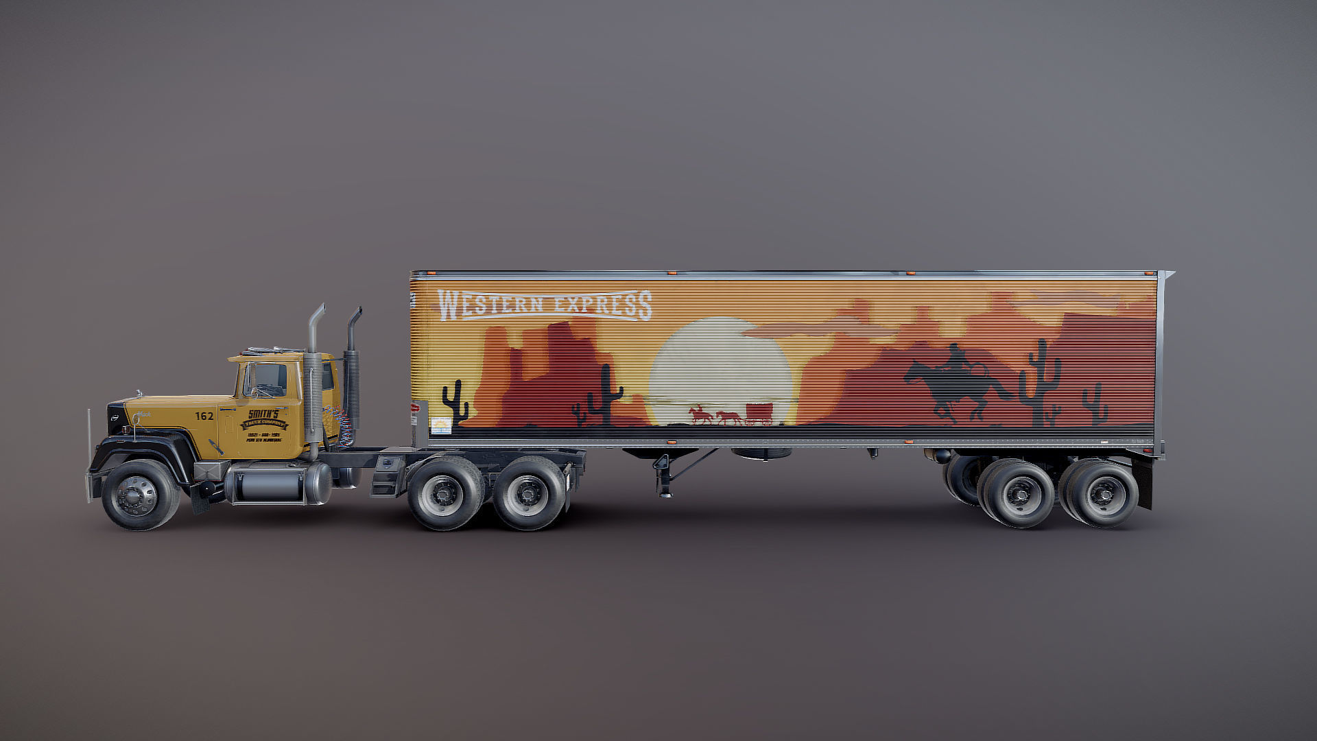 SuperLiner dryvan truck Low-poly 3D model_35