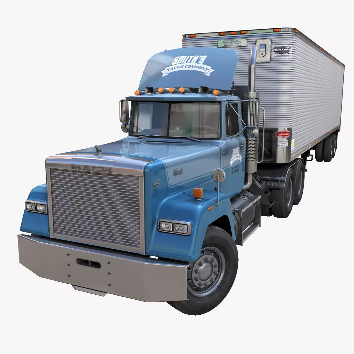 SuperLiner dryvan truck Low-poly 3D model_0