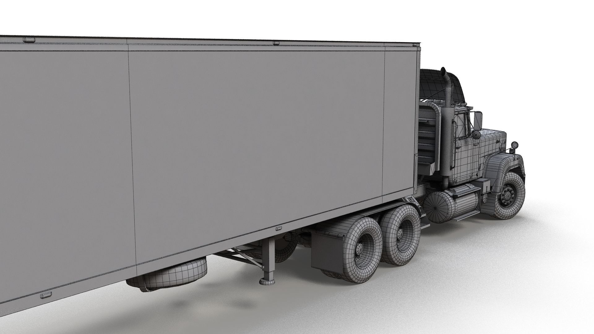 SuperLiner dryvan truck Low-poly 3D model_14