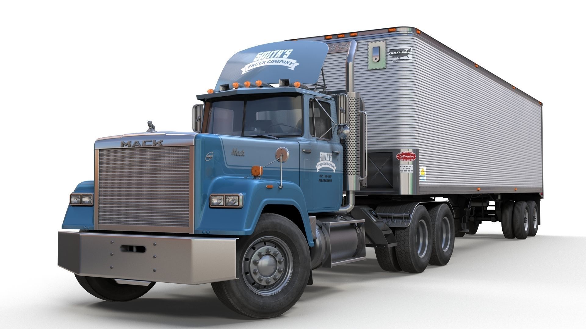 SuperLiner dryvan truck Low-poly 3D model_8