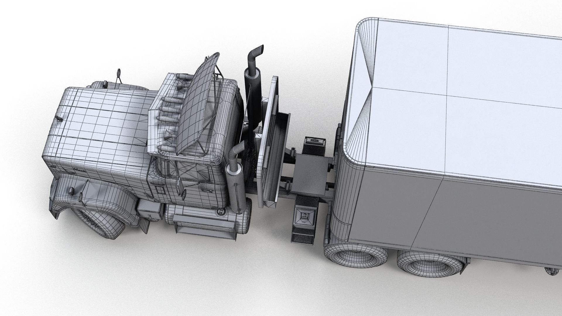 SuperLiner dryvan truck Low-poly 3D model_13