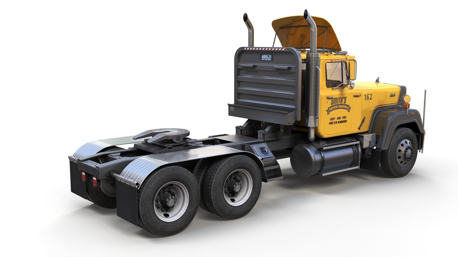 SuperLiner dryvan truck Low-poly 3D model_53