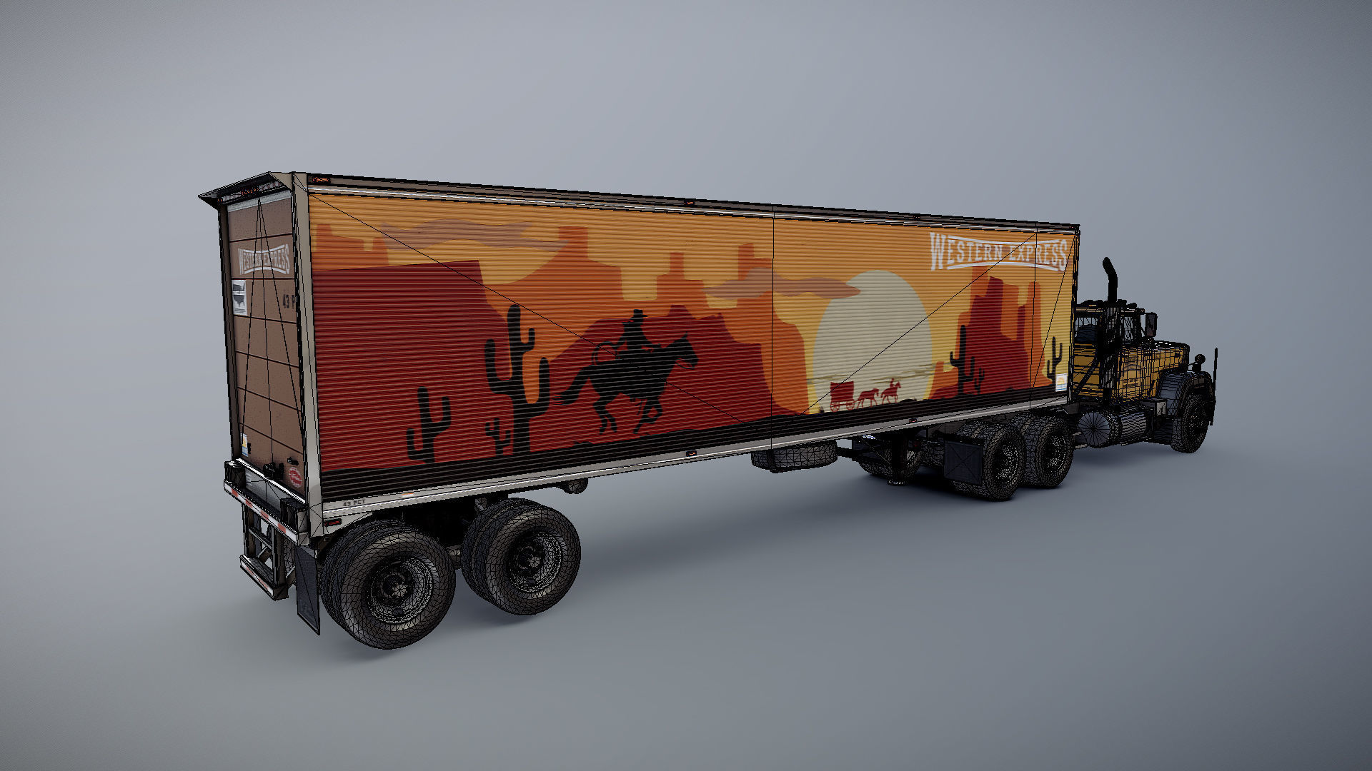 SuperLiner dryvan truck Low-poly 3D model_32