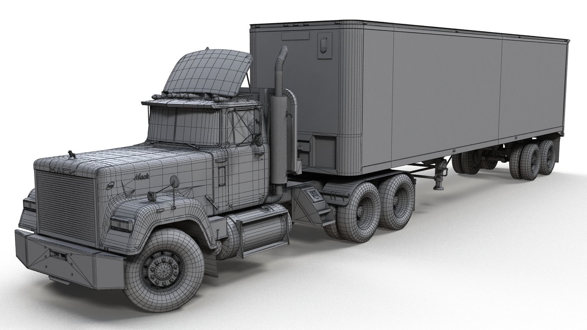 SuperLiner dryvan truck Low-poly 3D model_9