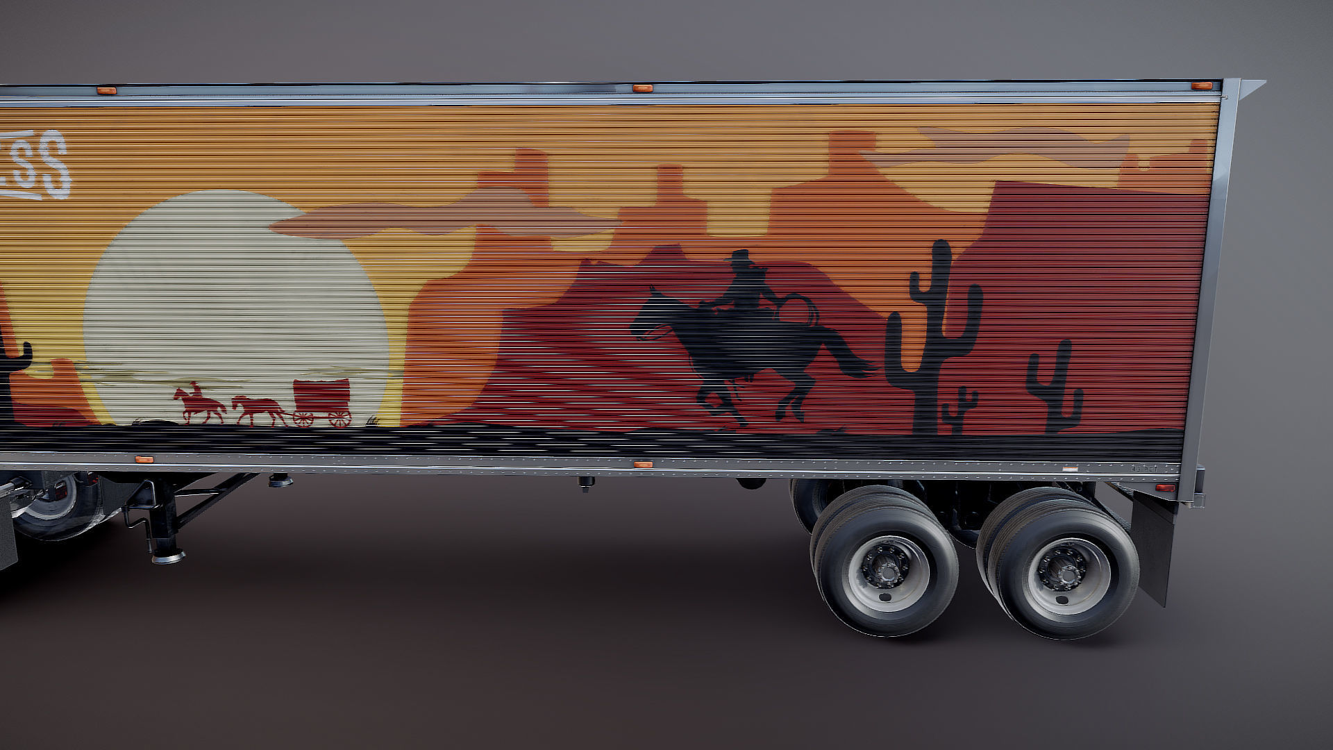 SuperLiner dryvan truck Low-poly 3D model_23