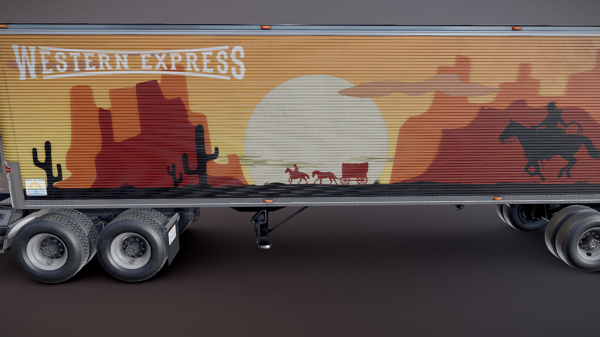 SuperLiner dryvan truck Low-poly 3D model_22