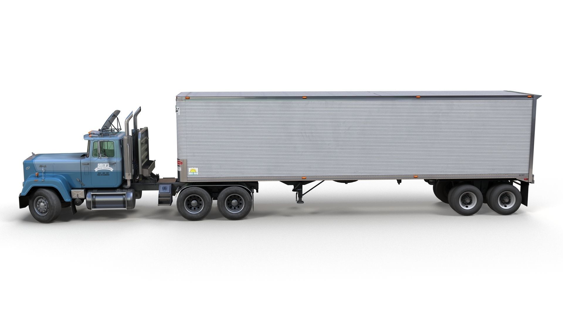 SuperLiner dryvan truck Low-poly 3D model_7