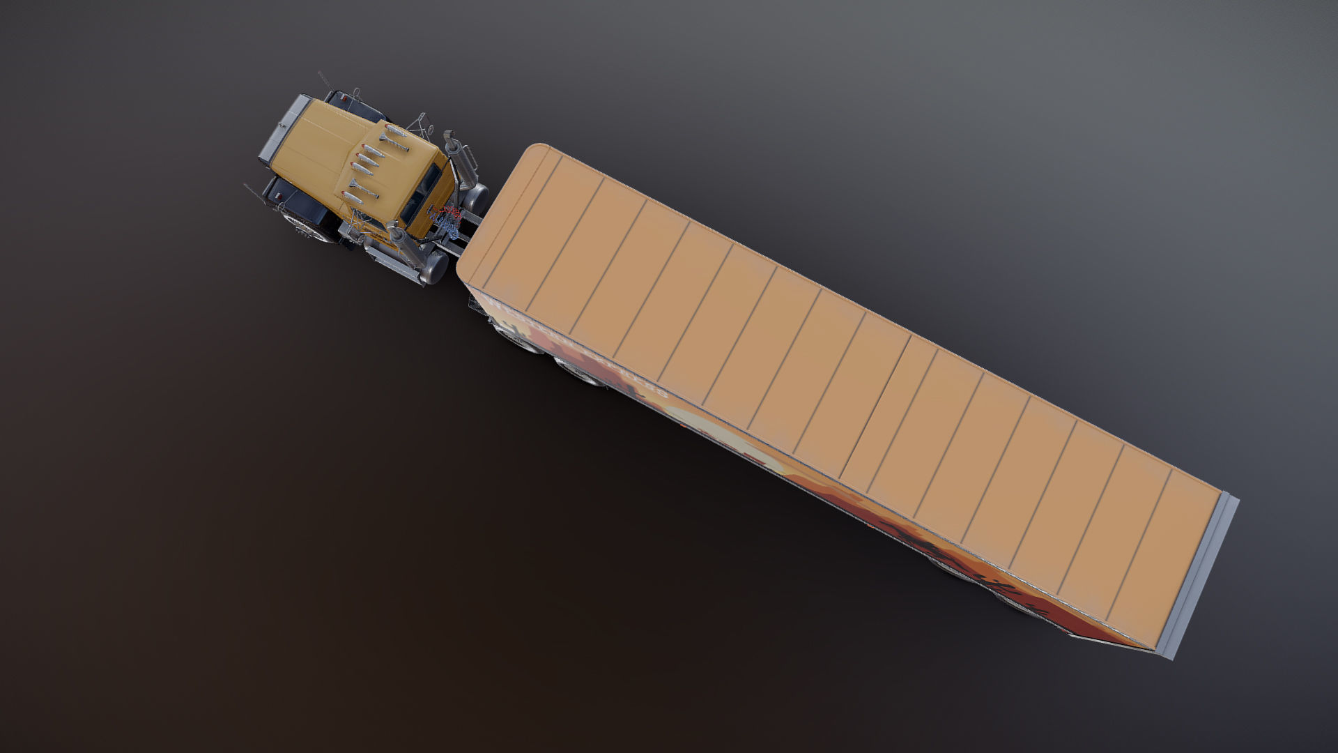 SuperLiner dryvan truck Low-poly 3D model_24