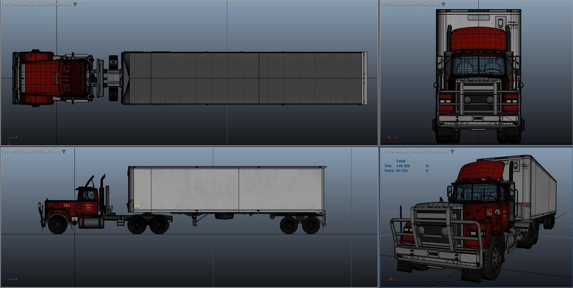 SuperLiner dryvan truck Low-poly 3D model_42