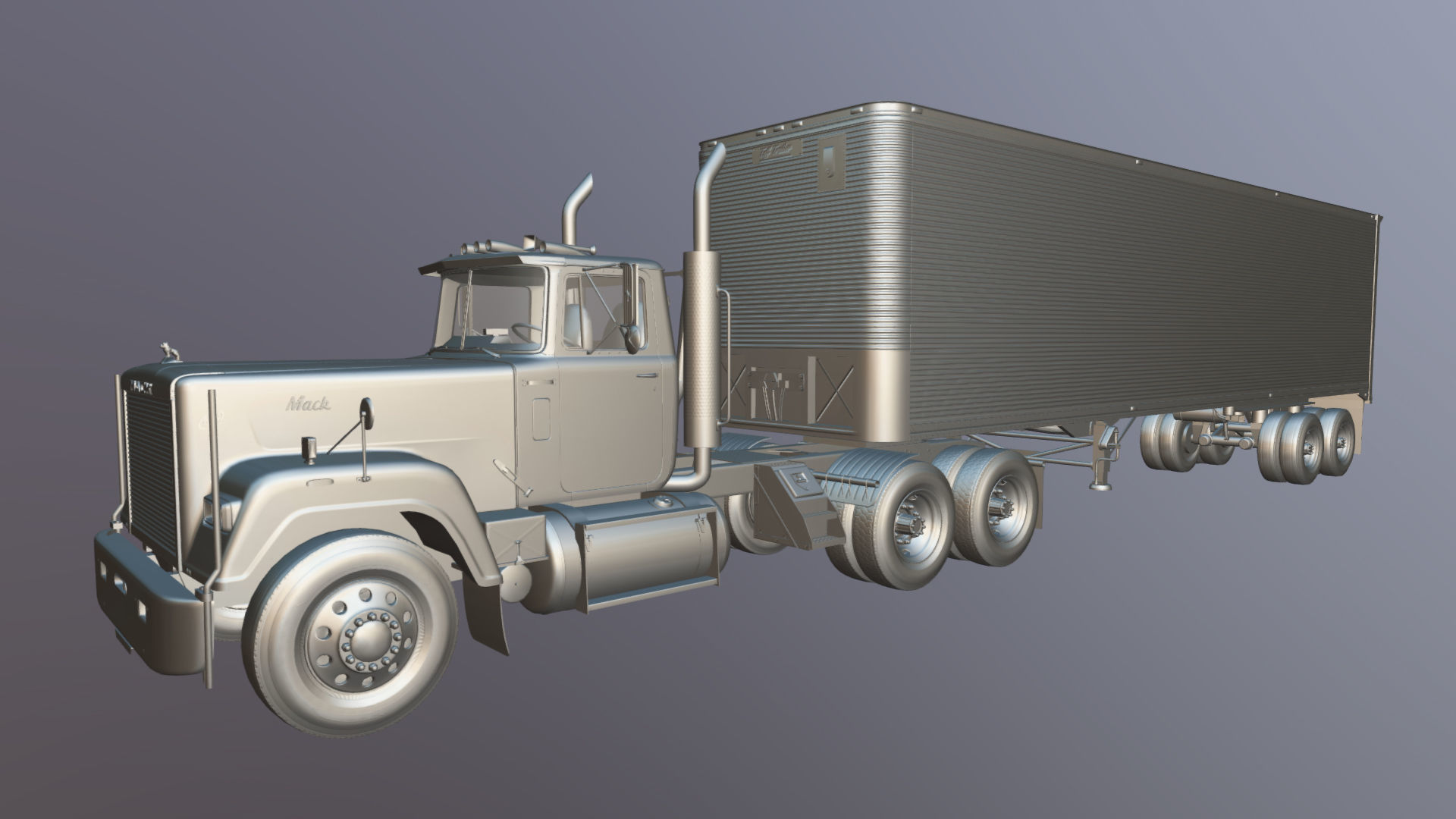 SuperLiner dryvan truck Low-poly 3D model_36