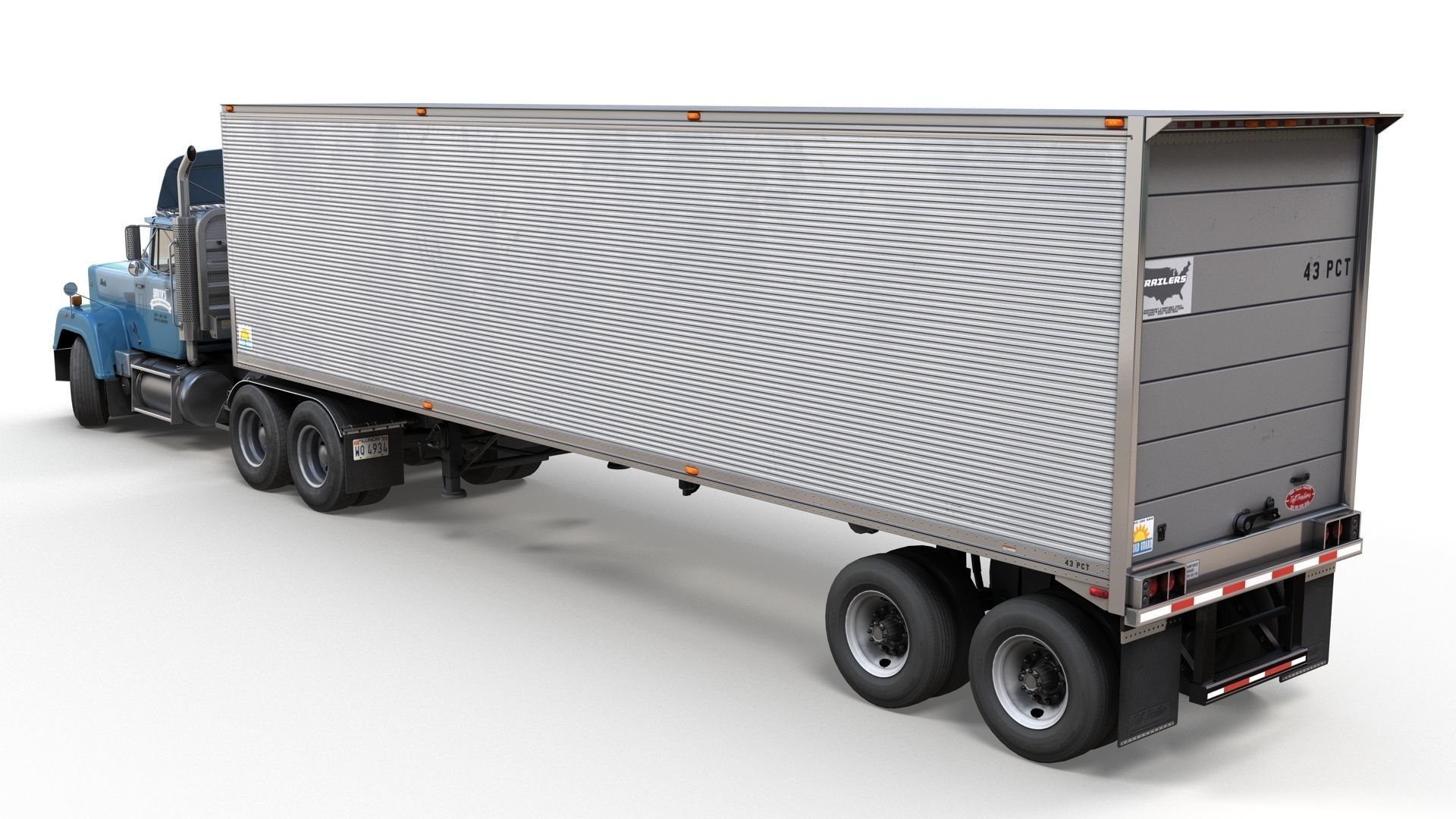 SuperLiner dryvan truck Low-poly 3D model_4