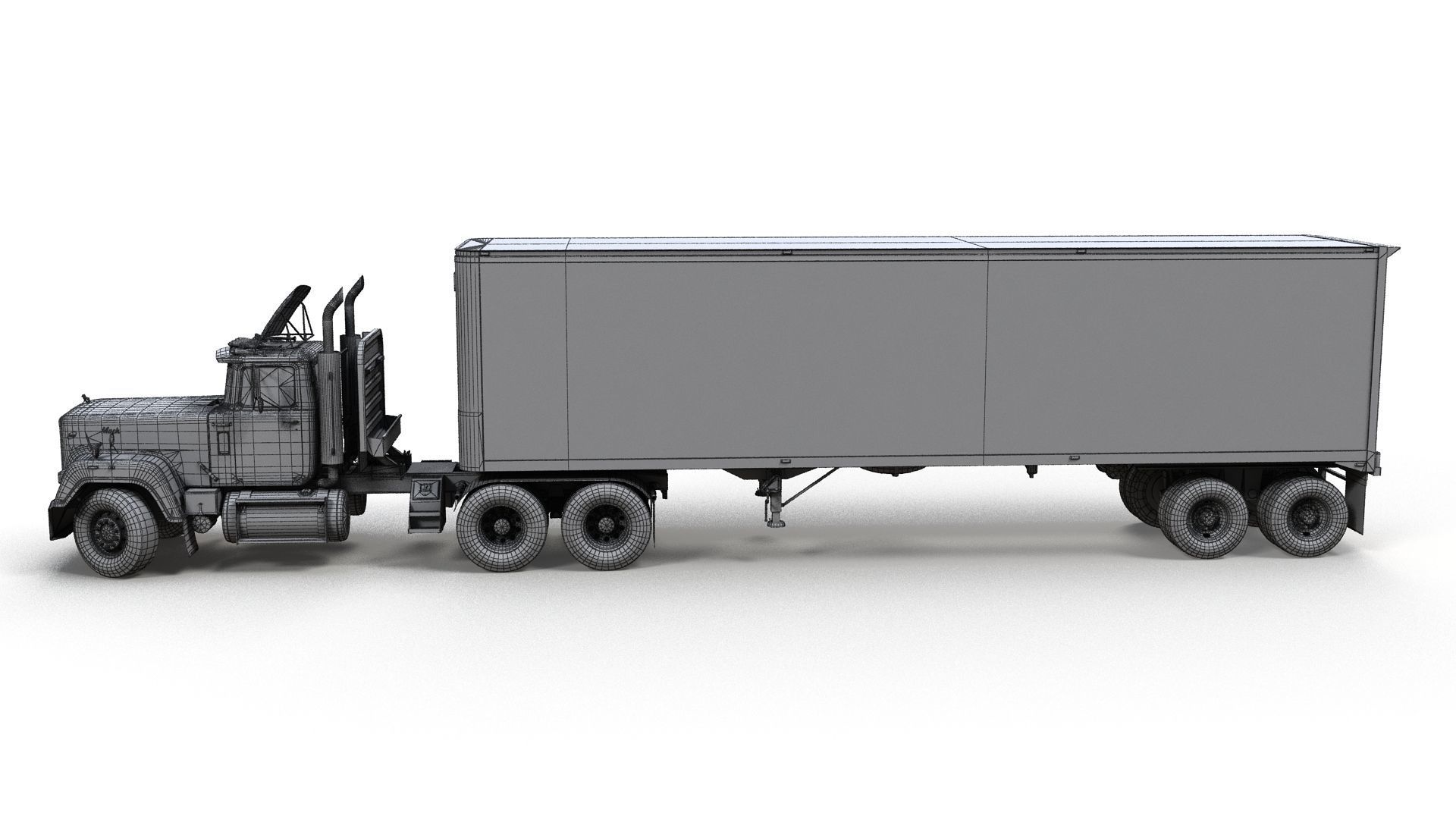 SuperLiner dryvan truck Low-poly 3D model_15