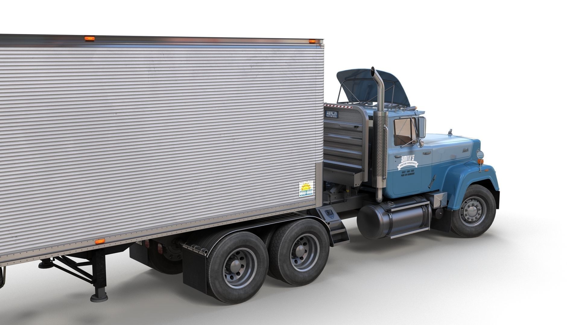 SuperLiner dryvan truck Low-poly 3D model_2