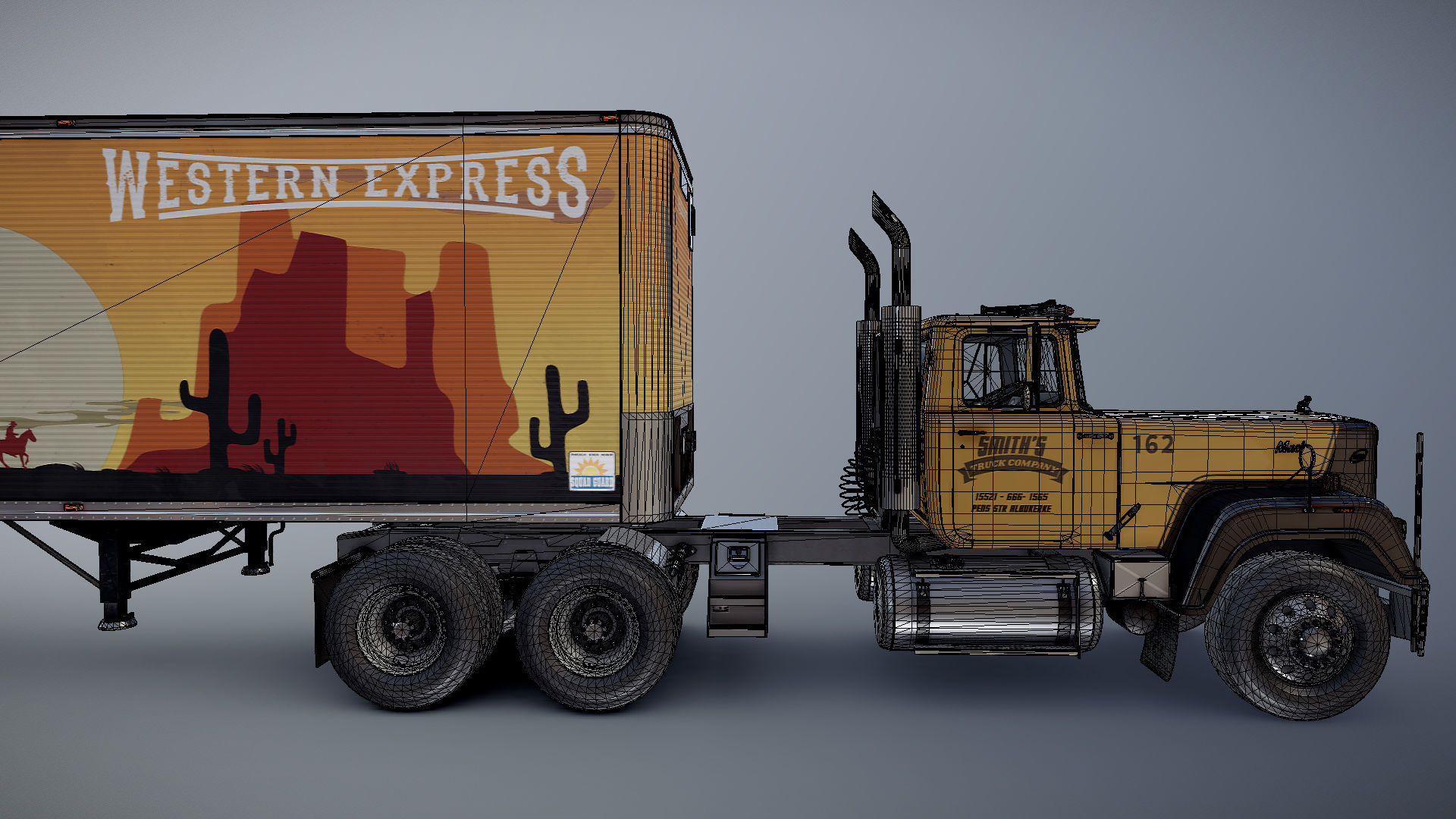 SuperLiner dryvan truck Low-poly 3D model_31