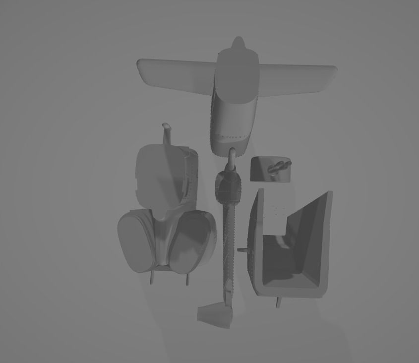 Helicopter ah1w 3D print model_7