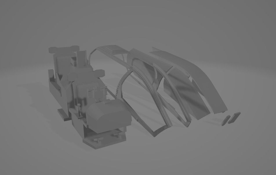 Helicopter ah1w 3D print model_19