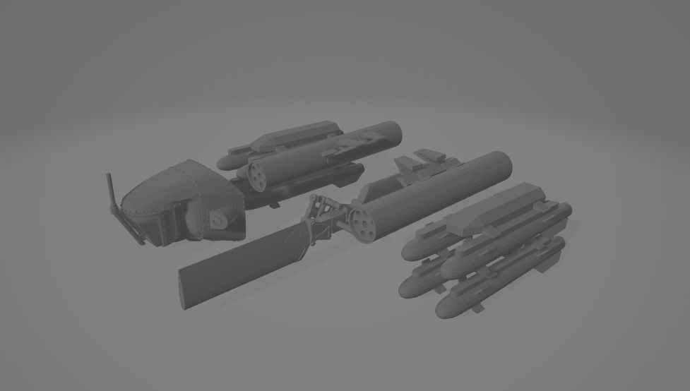 Helicopter ah1w 3D print model_24