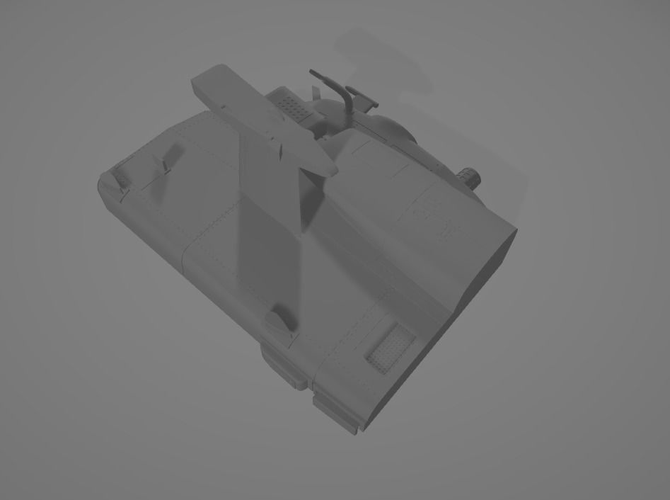 Helicopter ah1w 3D print model_17