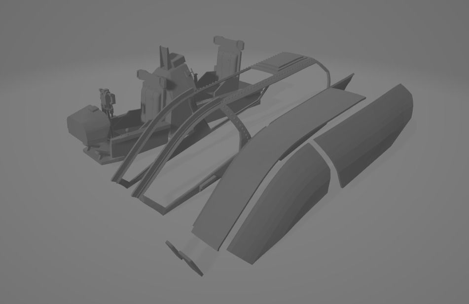 Helicopter ah1w 3D print model_20