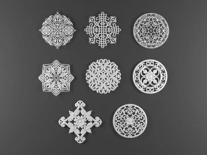 8 ornamental classic decoration 3d model kitbash vol 41