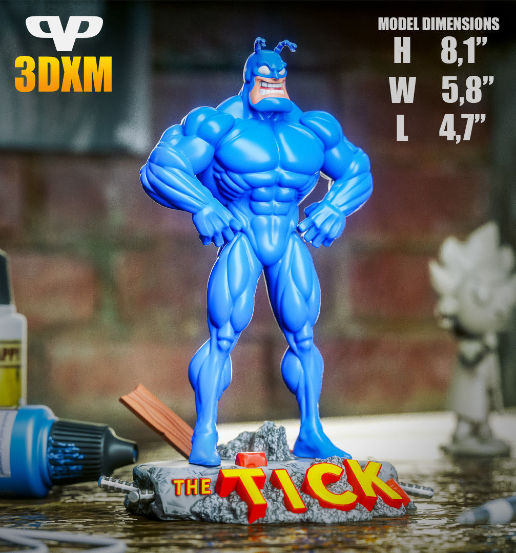 The Tick STL for 3D Printing 3DXM ChibiSTL 3D print model_2