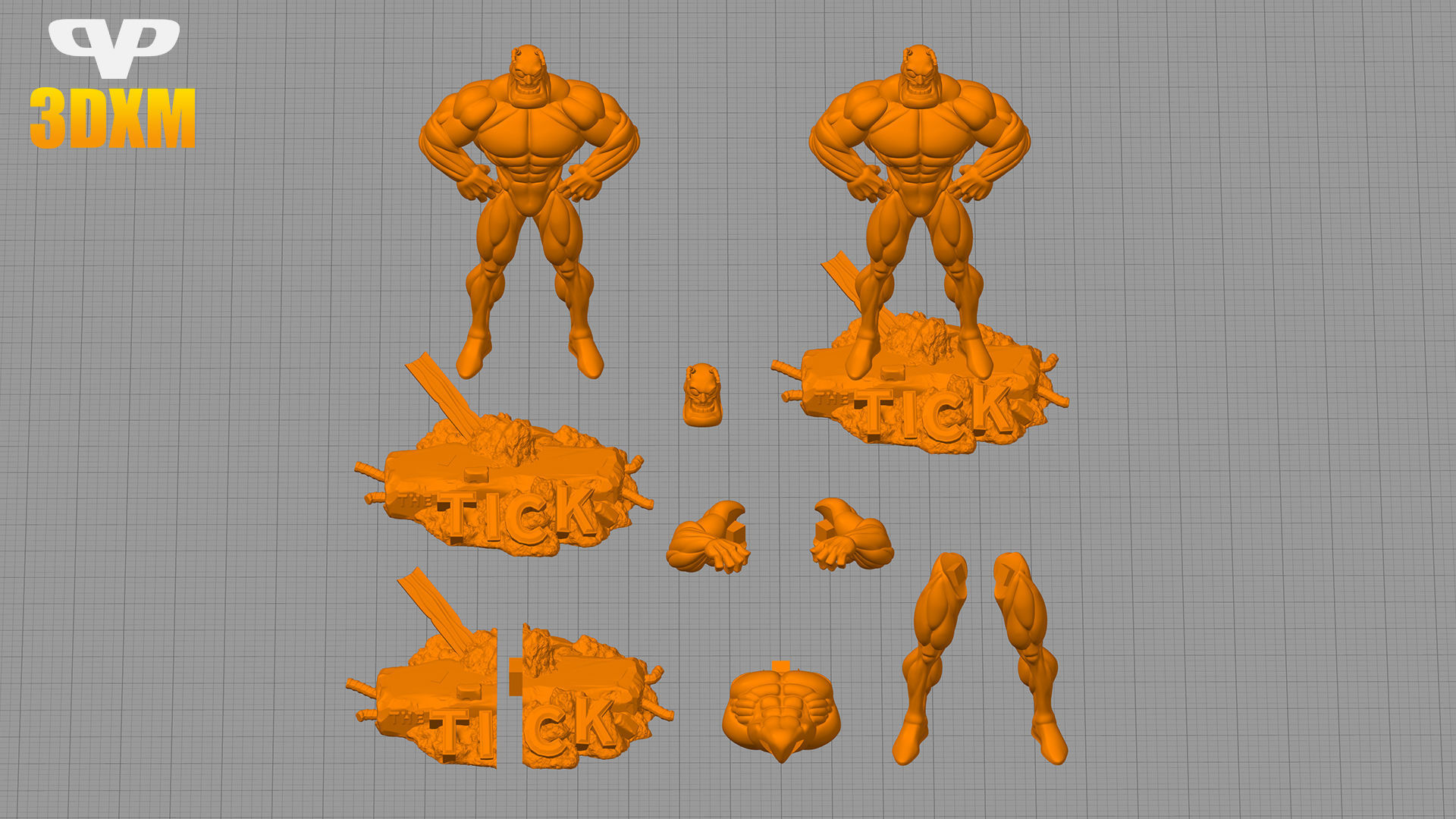 The Tick STL for 3D Printing 3DXM ChibiSTL 3D print model_1