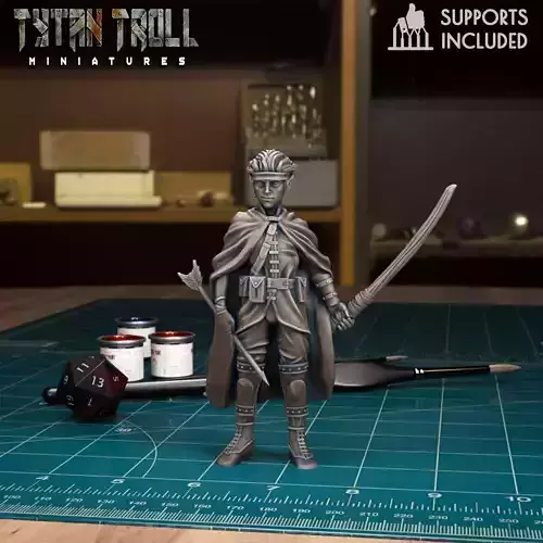 DnD Heroes Tiefling Ranger Male - Presupported 3D print model