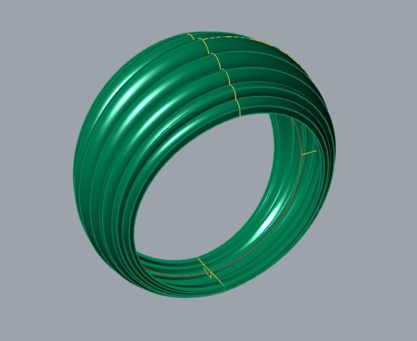 Stylish Casual Ring 3D print model_1
