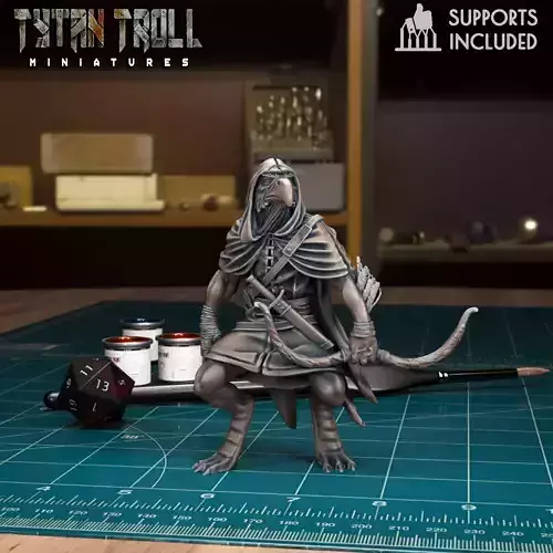 DnD Heroes - Kenku Ranger Male - Pre-Supported 3D print model